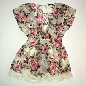 Maurices Tops - Maurices Sheer Floral Lace Top Size Small Maurices Tops - Maurices Sheer Floral Lace Top Size Small